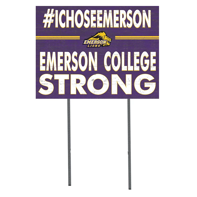 Emerson College Lions 18'' x 24'' I Chose Lawn Sign