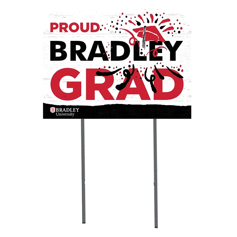 Bradley Braves 18'' x 24'' Grad Yard Sign
