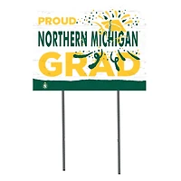 Northern Michigan Wildcats 18'' x 24'' Grad Yard Sign