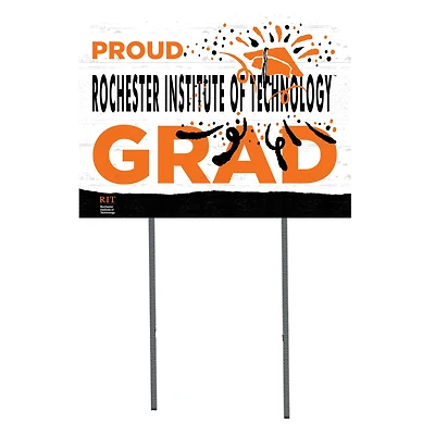Rochester Institute of Technology Tigers 18'' x 24'' Grad Yard Sign