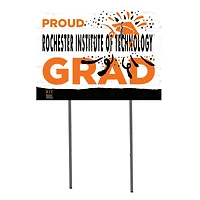 Rochester Institute of Technology Tigers 18'' x 24'' Grad Yard Sign