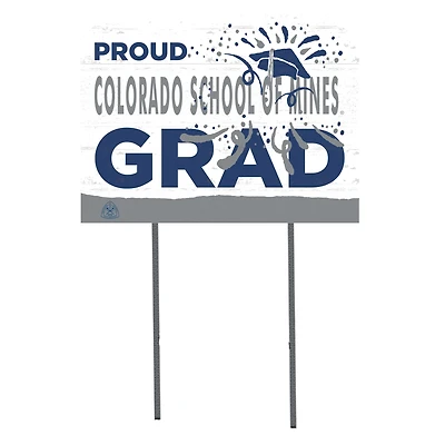 Colorado School of Mines Orediggers 18'' x 24'' Grad Yard Sign