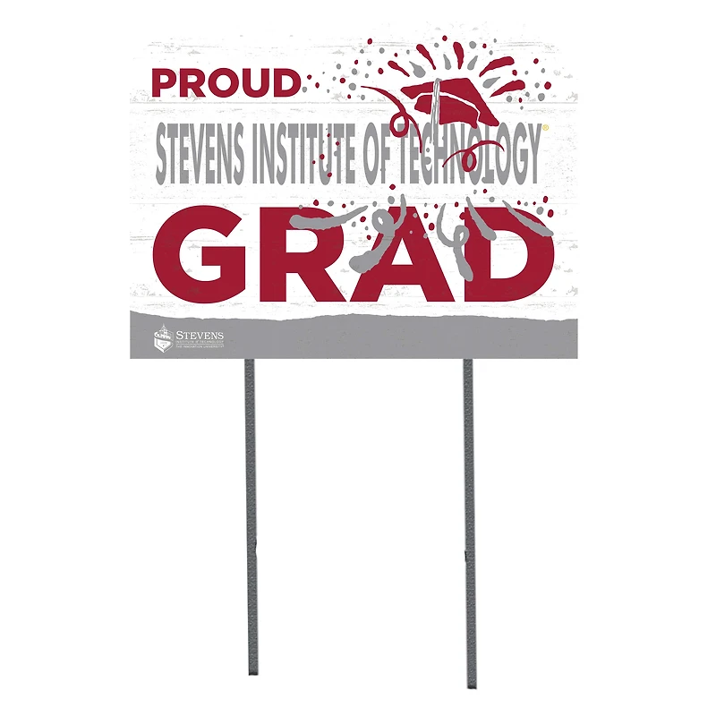 Stevens Institute of Technology Ducks 18'' x 24'' Grad Yard Sign