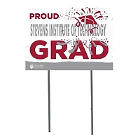 Stevens Institute of Technology Ducks 18'' x 24'' Grad Yard Sign