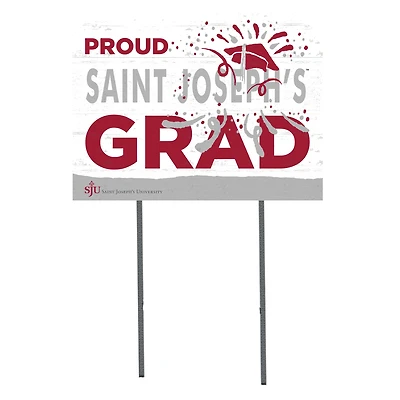 Saint Joseph's Hawks 18'' x 24'' Grad Yard Sign