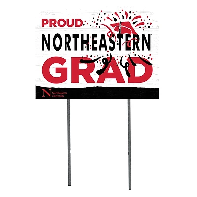 Northeastern Huskies 18'' x 24'' Grad Yard Sign