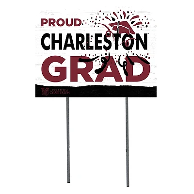 Charleston Cougars 18'' x 24'' Grad Yard Sign
