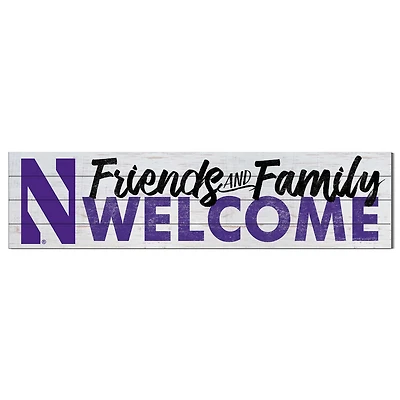Northwestern Wildcats 10'' x 40'' Friends & Family Welcome Sign