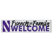 Northwestern Wildcats 10'' x 40'' Friends & Family Welcome Sign