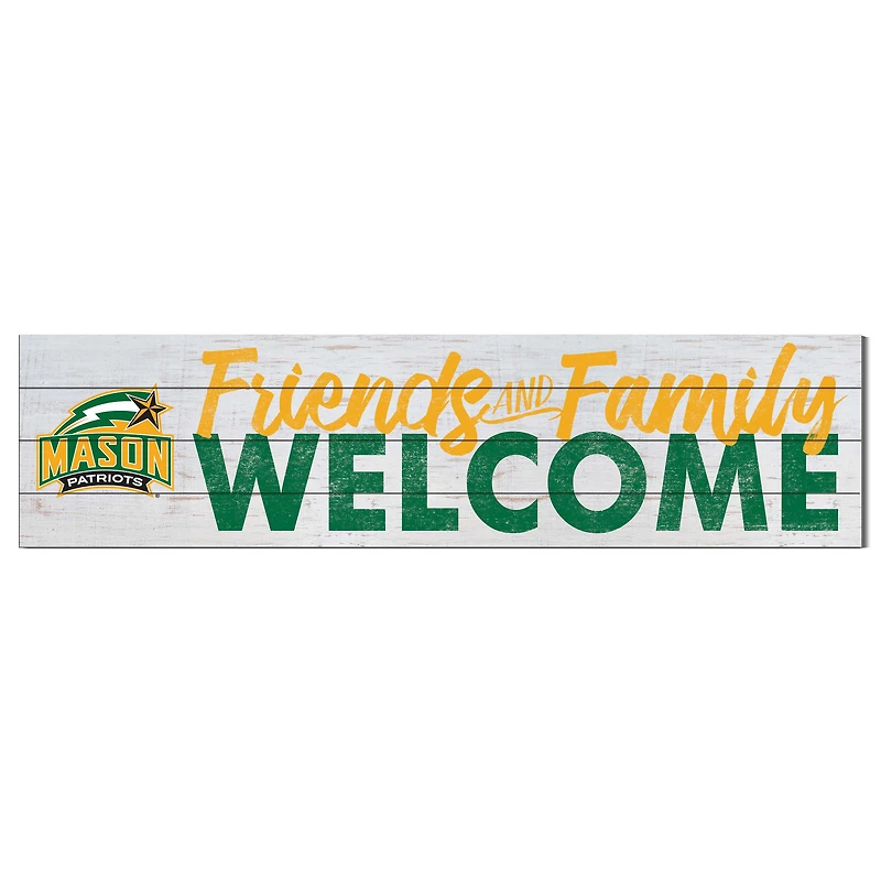 George Mason Patriots 10'' x 40'' Friends & Family Welcome Sign