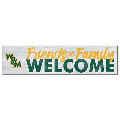 William & Mary Tribe 10'' x 40'' Friends & Family Welcome Sign
