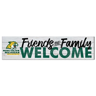 Northern Michigan Wildcats 10'' x 40'' Friends & Family Welcome Sign