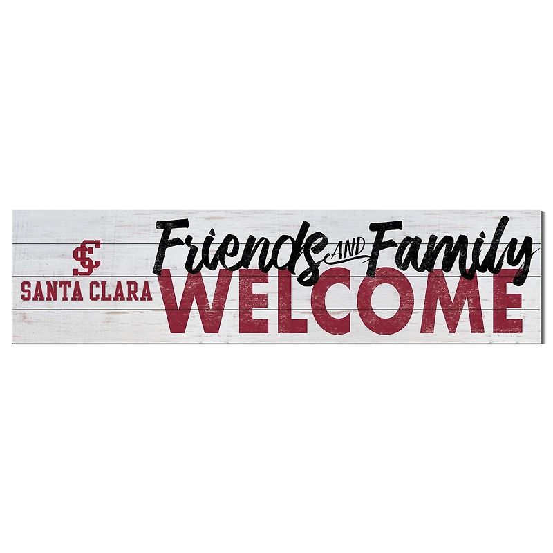 Santa Clara Broncos 10'' x 40'' Friends & Family Welcome Sign