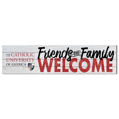 Catholic University Cardinals 10'' x 40'' Friends & Family Welcome Sign