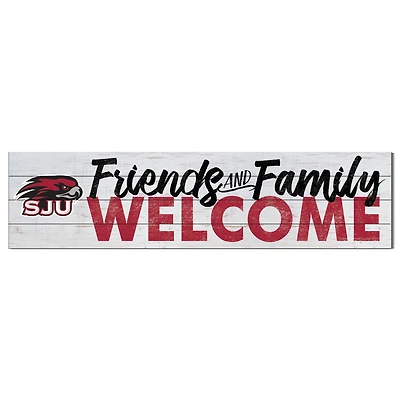 Saint Joseph's Hawks 10'' x 40'' Friends & Family Welcome Sign