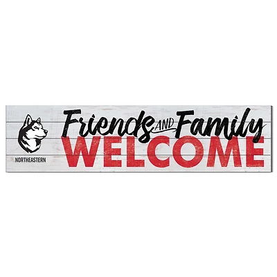 Northeastern Huskies 10'' x 40'' Friends & Family Welcome Sign