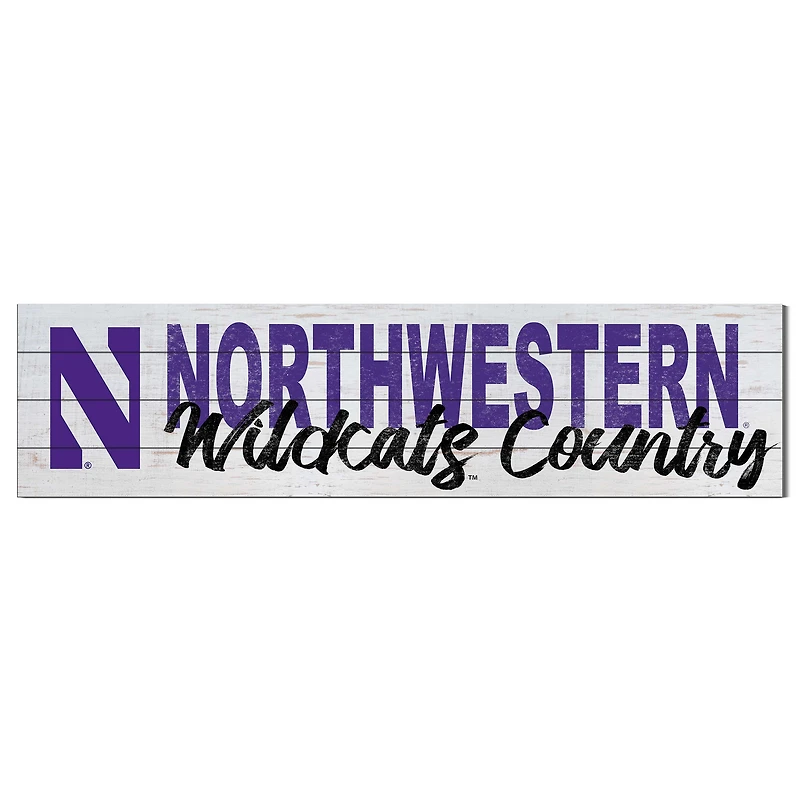 Northwestern Wildcats 40'' x 10'' Logo Sign