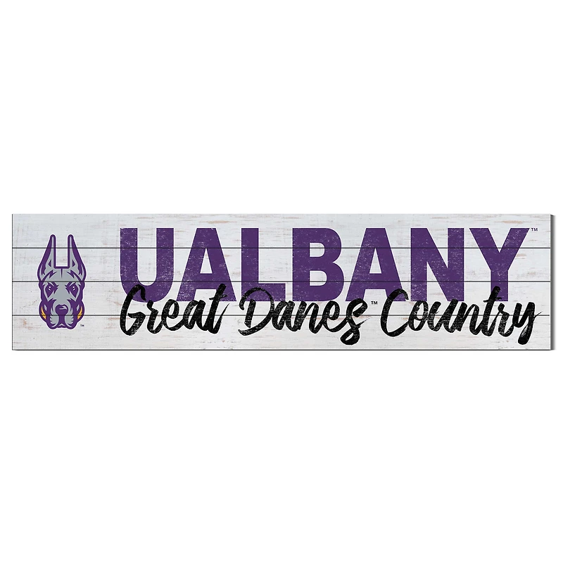 UAlbany Great Danes 40'' x 10'' Logo Sign