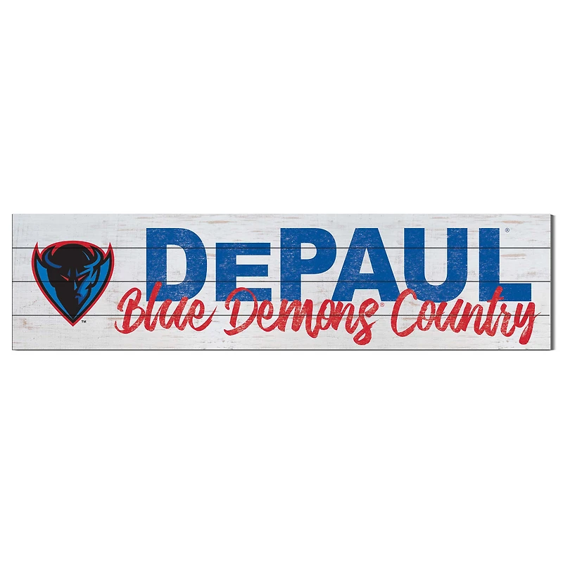 DePaul Blue Demons 40'' x 10'' Logo Sign