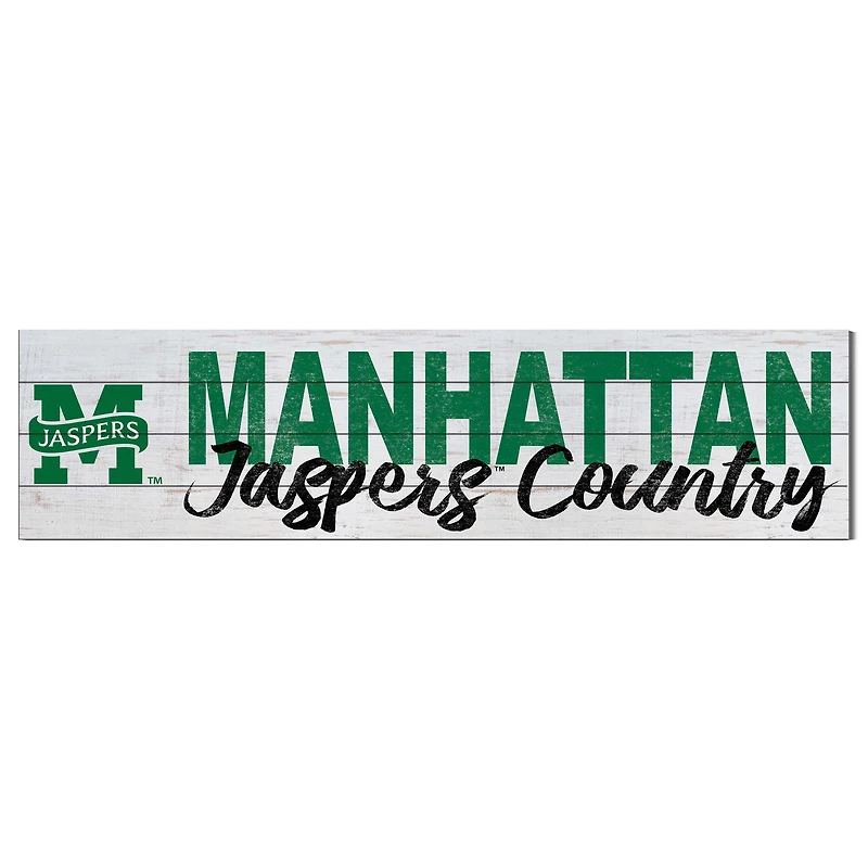 Manhattan Jaspers 40'' x 10'' Logo Sign