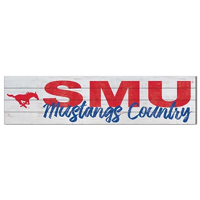 SMU Mustangs 40'' x 10'' Logo Sign