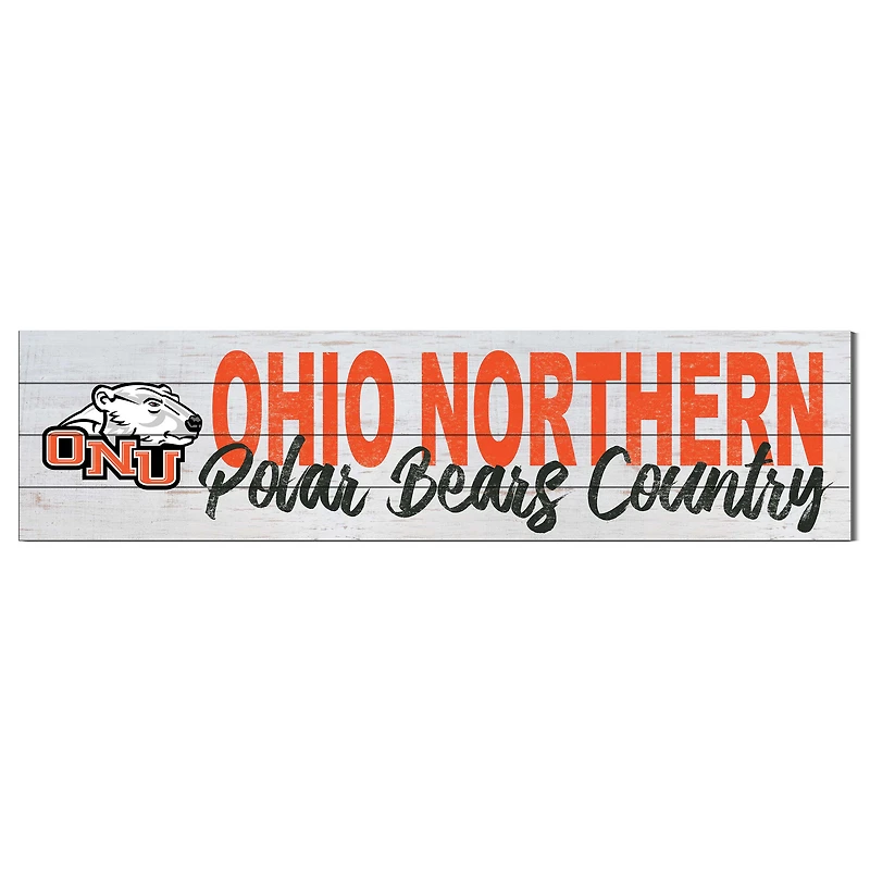 Ohio Northern Polar Bears 40'' x 10'' Logo Sign