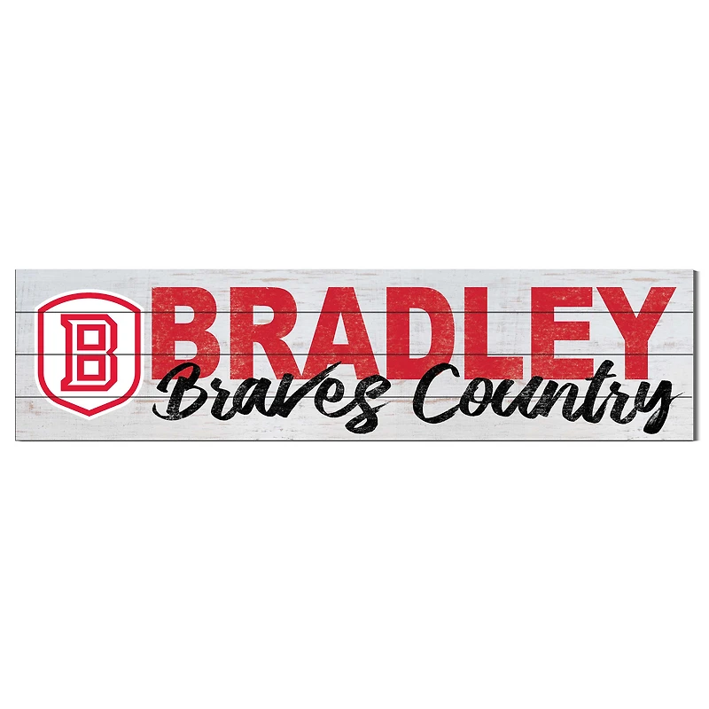 Bradley Braves 40'' x 10'' Logo Sign