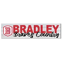 Bradley Braves 40'' x 10'' Logo Sign