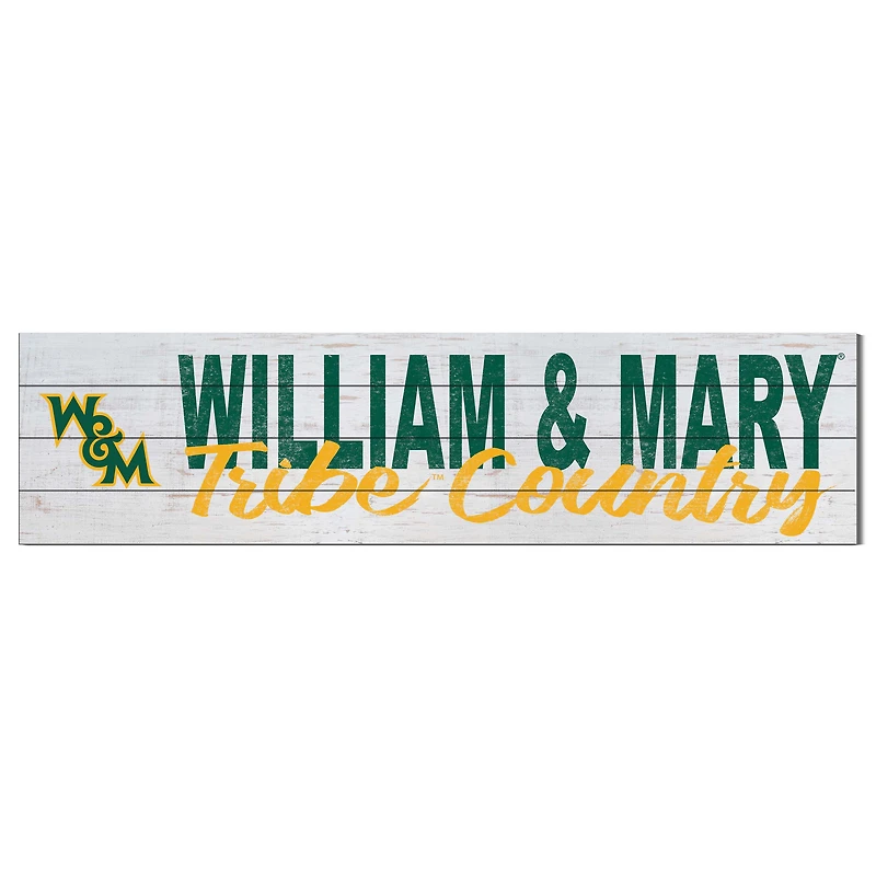 William & Mary Tribe 40'' x 10'' Logo Sign