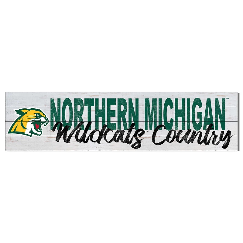 Northern Michigan Wildcats 40'' x 10'' Logo Sign