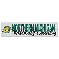 Northern Michigan Wildcats 40'' x 10'' Logo Sign