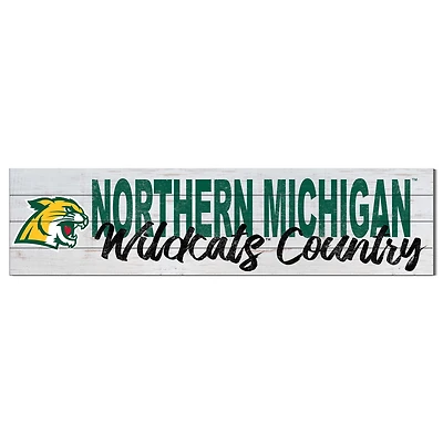 Northern Michigan Wildcats 40'' x 10'' Logo Sign