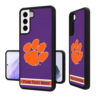 Clemson Tigers Galaxy Endzone Stripe Personalized Bump Case