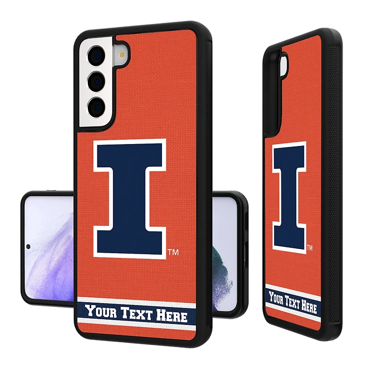 Illinois Fighting Illini Galaxy Endzone Stripe Personalized Bump Case