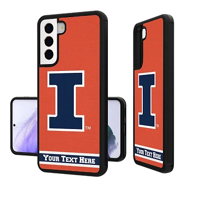 Illinois Fighting Illini Galaxy Endzone Stripe Personalized Bump Case