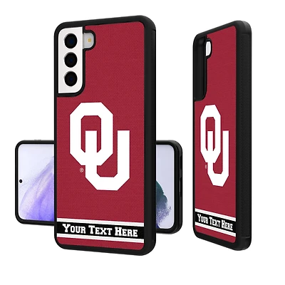 Oklahoma Sooners Galaxy Endzone Stripe Personalized Bump Case