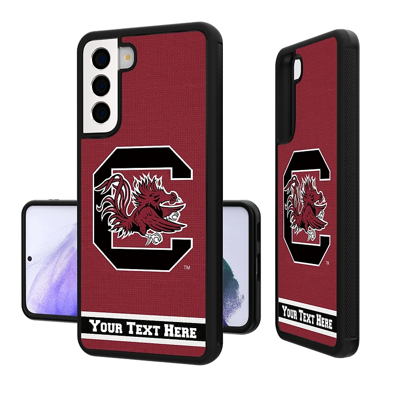 South Carolina Gamecocks Galaxy Endzone Stripe Personalized Bump Case