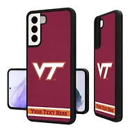 Virginia Tech Hokies Galaxy Endzone Stripe Personalized Bump Case