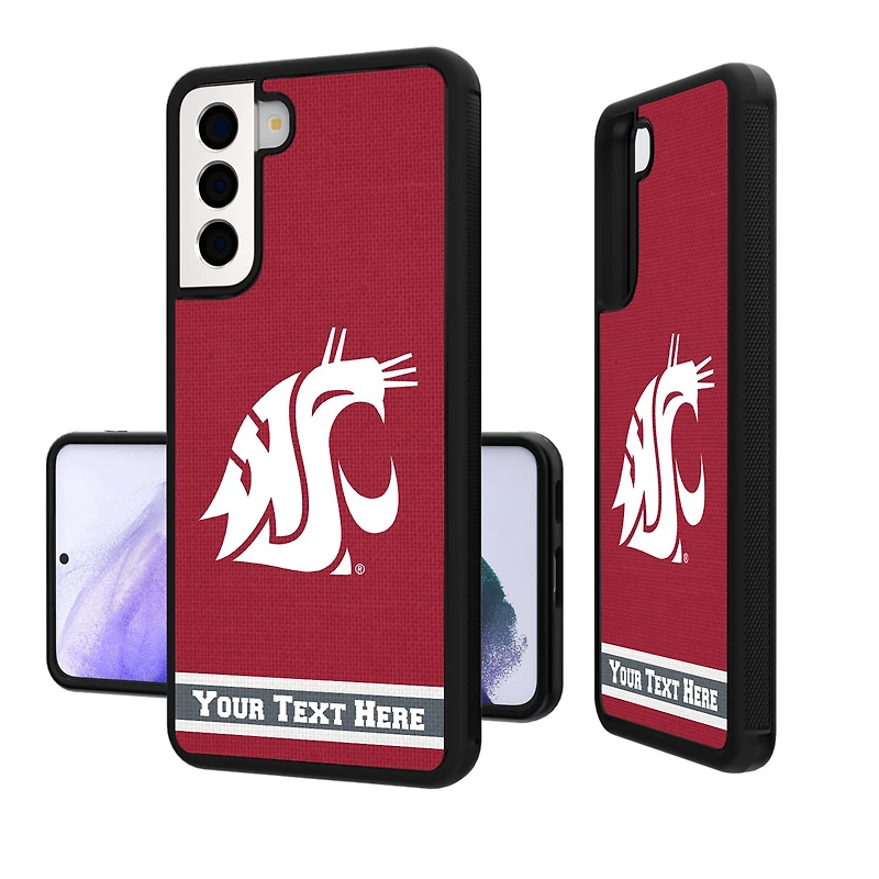 Washington State Cougars Galaxy Endzone Stripe Personalized Bump Case