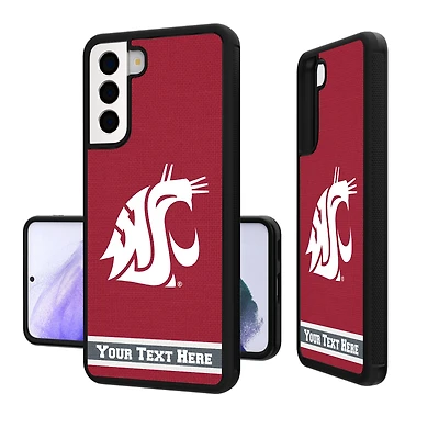 Washington State Cougars Galaxy Endzone Stripe Personalized Bump Case