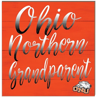 Ohio Northern Polar Bears 10'' x 10'' Grandparent Plaque