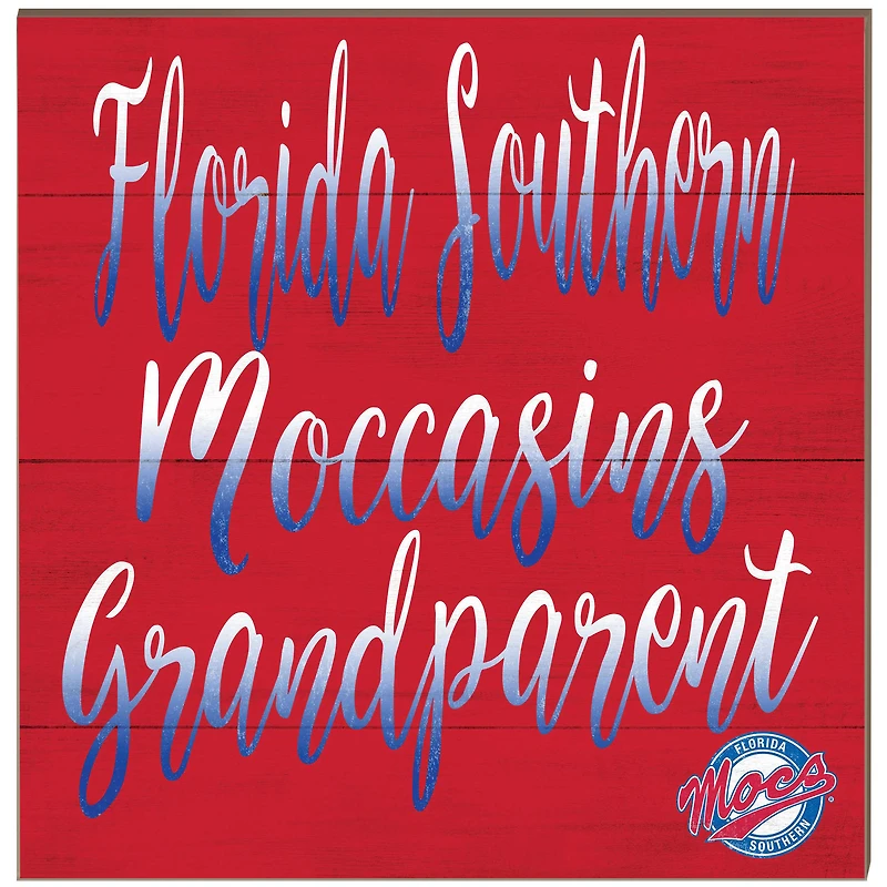 Florida Southern Moccasins 10'' x 10'' Grandparent Plaque