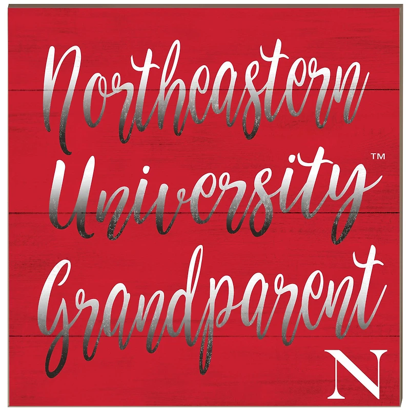 Northeastern Huskies 10'' x 10'' Grandparent Plaque
