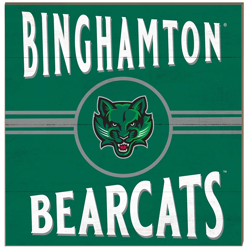 Binghamton Bearcats 10'' x 10'' Retro Team Sign