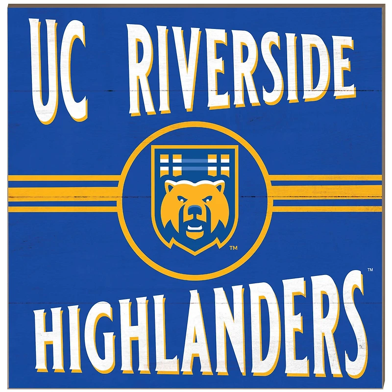 UC Riverside Highlanders 10'' x 10'' Retro Team Sign