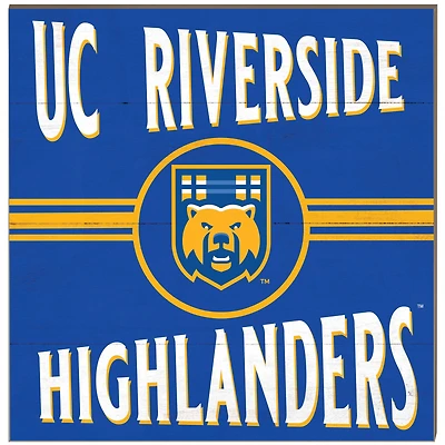 UC Riverside Highlanders 10'' x 10'' Retro Team Sign