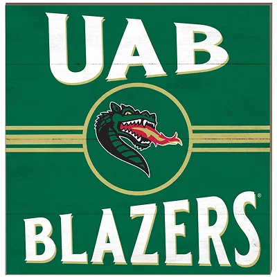 UAB Blazers 10'' x 10'' Retro Team Sign