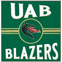 UAB Blazers 10'' x 10'' Retro Team Sign