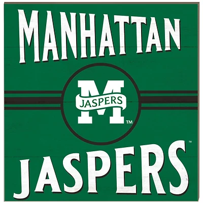 Manhattan Jaspers 10'' x 10'' Retro Team Sign
