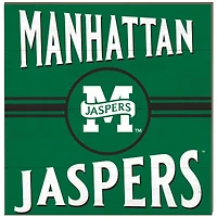 Manhattan Jaspers 10'' x 10'' Retro Team Sign